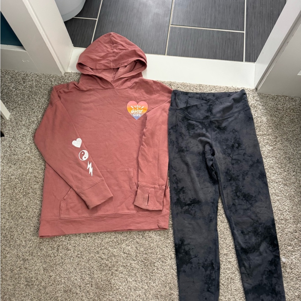 Girls old navy hoodie & leggings